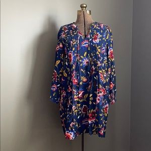 Old Navy Navy Dress with Vibrant Florals